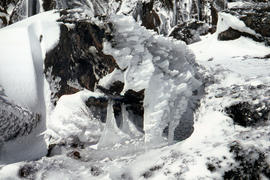 Ice formation on rocks at Ben Lomond 1962