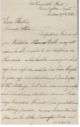 Letter Thomas to Francis Cotton