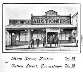 View of C Brumby & Co, Auctioneers, Queenstown, Tasmania