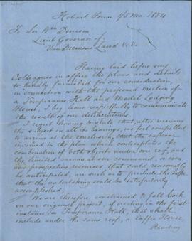 Letter to Sir William Denison