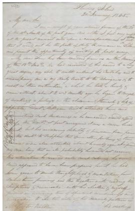 Robert Clark to George Washington Walker 20th January 1845