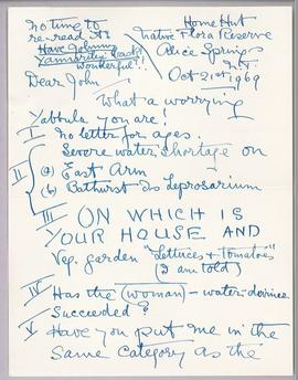 Letter - 21 October 1969