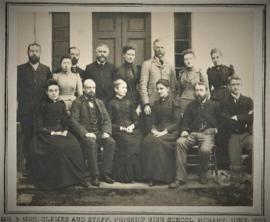 Photograph of the staff of Friends' High School Hobart
