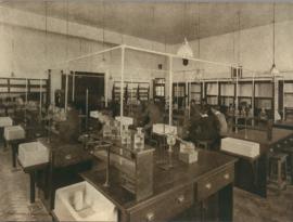 Photograph of  the Chemical Laboratory at Ackworth School