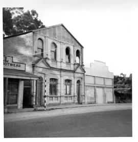 View of the façade of the Commercial Bank, Strahan, Tasmania