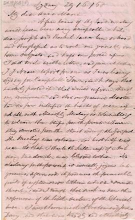 Letter Francis Cotton to Anna Maria Cotton 29th June 1868