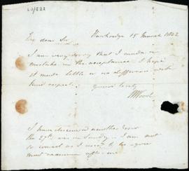 Letter: 15 March 1842