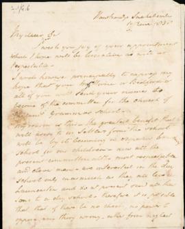 Letter: 10 June 1838