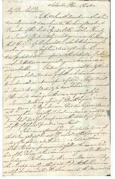 Letter :  Thomas Cotton to son, Francis Cotton, 1834