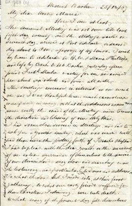 Letter Francis to Anna Maria Cotton, 25th Dec 1867