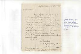 Letter from Joseph Benson to his sister