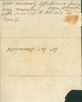 No date - c.1821- Ann Johnston to cousin John Meredith