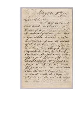 Letter: Brighton, November 1876