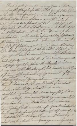 Letter : Thomas Cotton to son, Francis Cotton, 1834