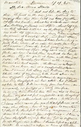 Letter Francis to Anna Maria Cotton 1st Jan 1868