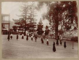 Photograph of girls in playground