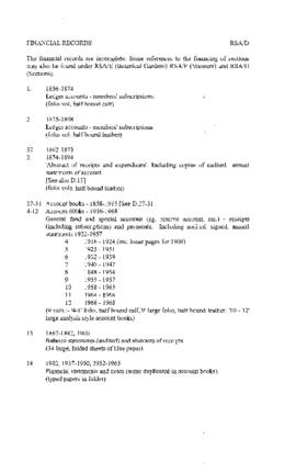 Index to RSA/D