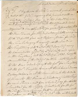 Draft letter September 1840