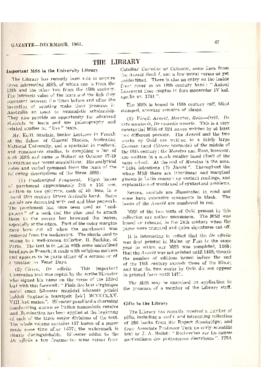 Iinformation from UTAS Gazette December 1961